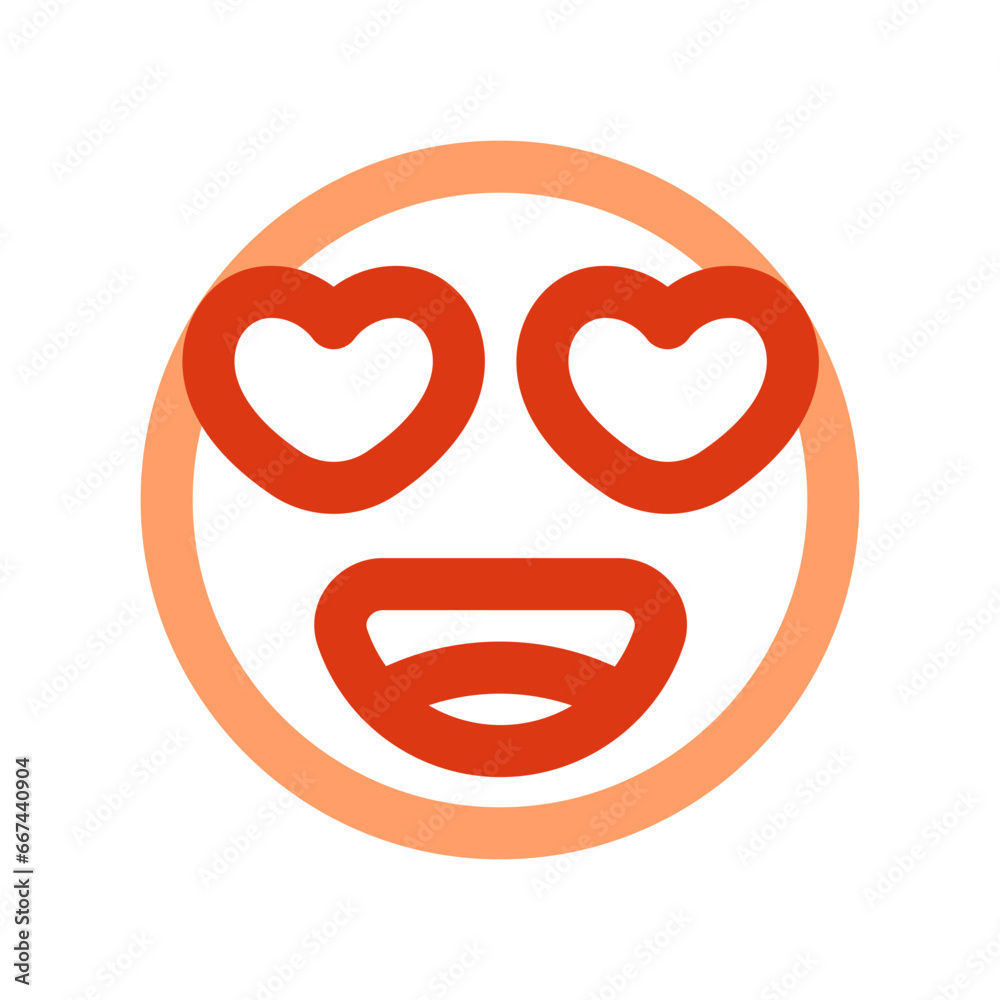Editable in love, heart eye face vector icon. Part of a big icon set family. Perfect for web and app interfaces, presentations, infographics, etc Editable in love, heart eye face vector icon. Part of a big icon set family. Perfect for web and app interfaces, presentations, infographics, etc