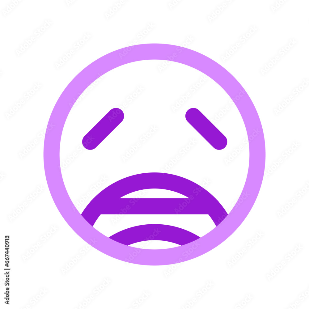 Editable weary, tired face vector icon. Part of a big icon set family. Perfect for web and app interfaces, presentations, infographics, etc Editable weary, tired face vector icon. Part of a big icon set family. Perfect for web and app interfaces, presentations, infographics, etc