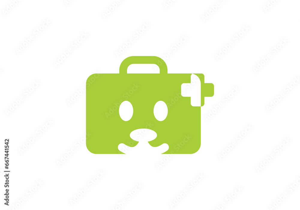 simple pet health suitcase logo design simple pet health suitcase logo design