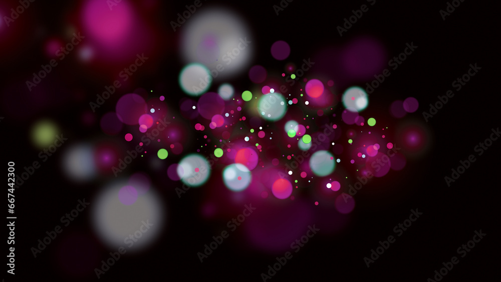 Colorful bokeh light illusion background for party celebration  
