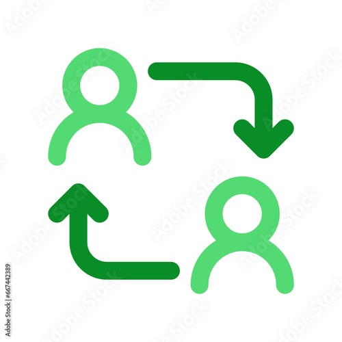 Editable employee turnover, account switch vector icon. Part of a big icon set family. Perfect for web and app interfaces, presentations, infographics, etc