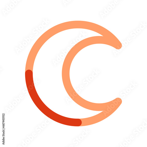 Editable vector crescent moon icon. Part of a big icon set family. Perfect for web and app interfaces, presentations, infographics, etc