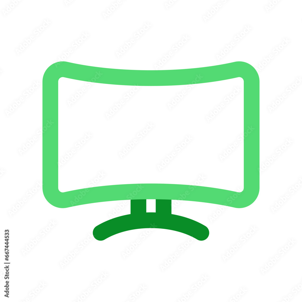 Editable vector blank curved monitor screen icon. Part of a big icon set family. Perfect for web and app interfaces, presentations, infographics, etc Editable vector blank curved monitor screen icon. Part of a big icon set family. Perfect for web and app interfaces, presentations, infographics, etc