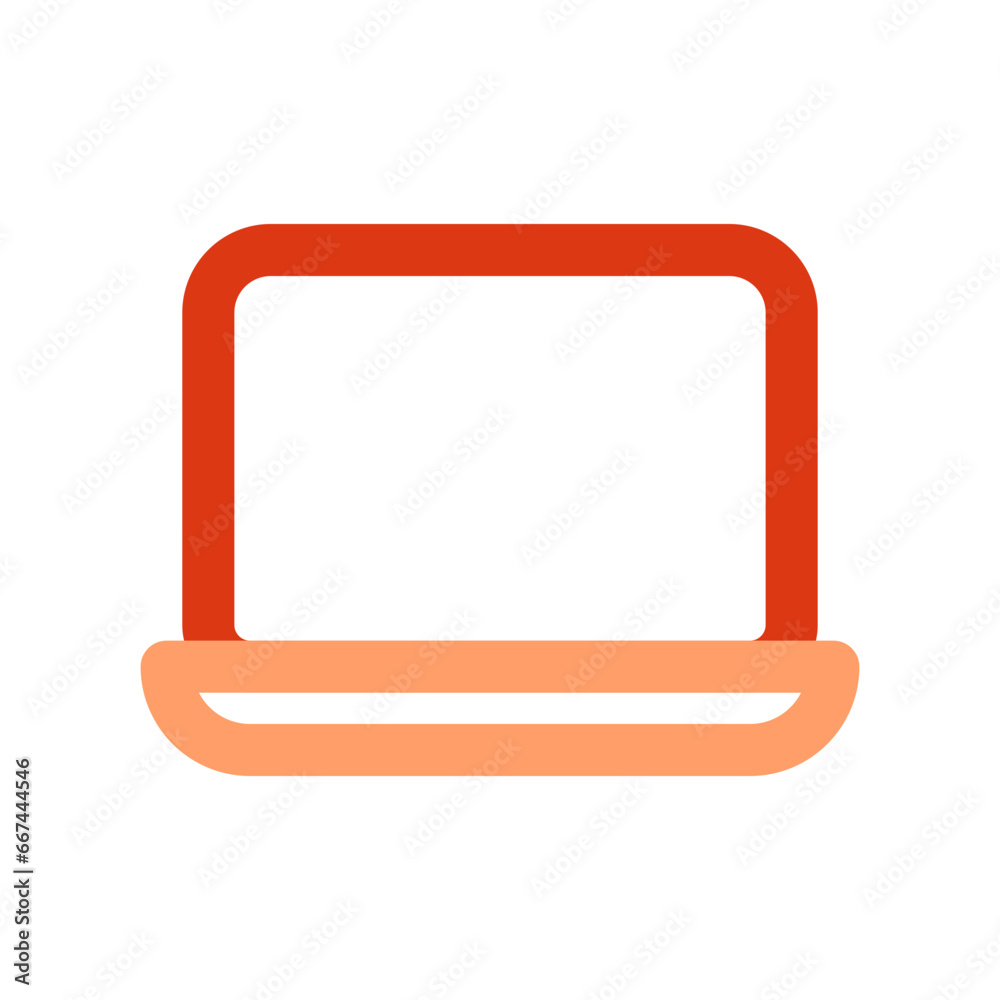 Editable vector blank laptop computer screen icon. Part of a big icon set family. Perfect for web and app interfaces, presentations, infographics, etc