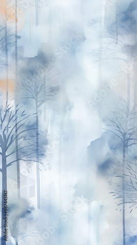 light blue watercolor background, autumn look style, abstract narrow high art november © kichigin19