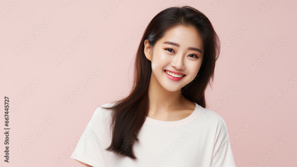 Beauty Asian Woman with Enchanting Smile and Eyes Beauty Asian Woman with Enchanting Smile and Eyes