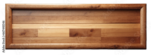 empty wooden signboard isolated on transparent background generative ai