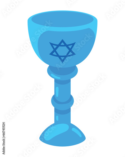 hanukkah chalice isolated