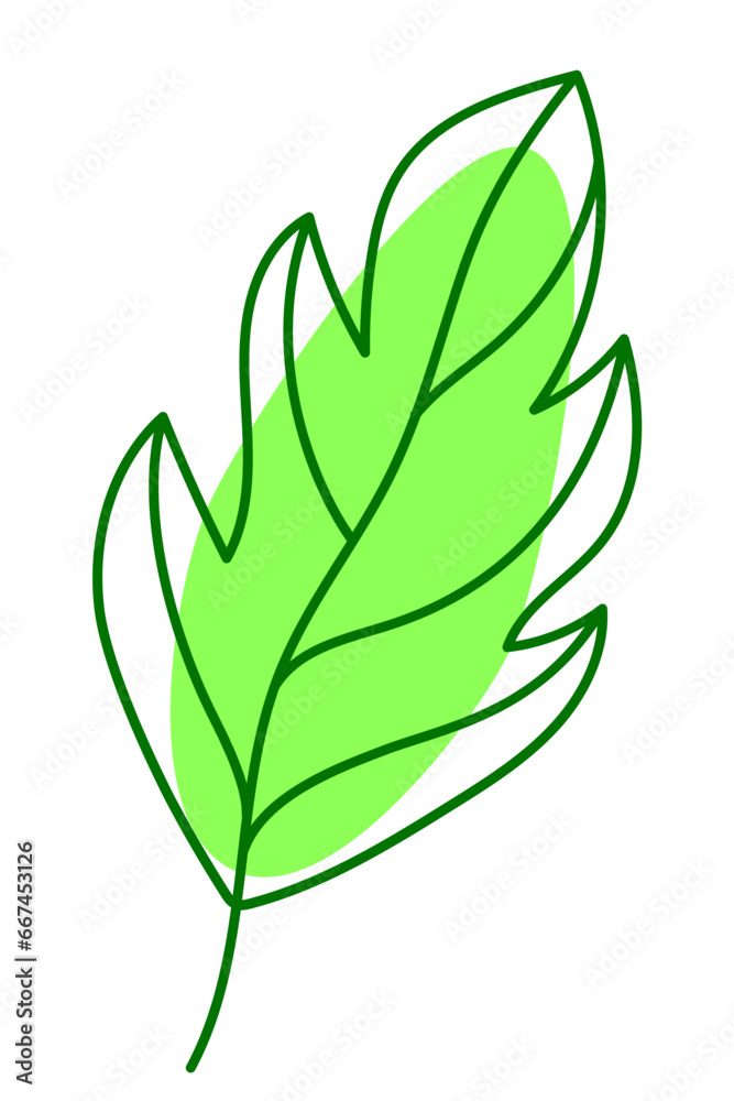 Leaf icon. Autumn, summer and spring plant. Vector flat illustration in cartoon style Leaf icon. Autumn, summer and spring plant. Vector flat illustration in cartoon style