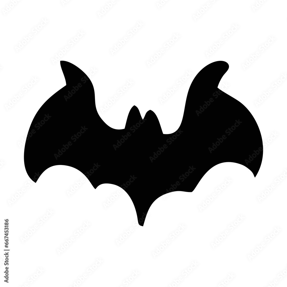 Fototapeta premium Silhouette Bat. Scary Bat Halloween. Spooky Bat