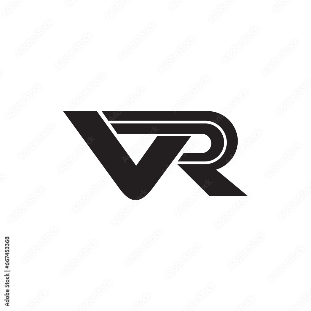 initial letter VR Logo design vector template for Virtual Reality identity design. Creative minimal VR symbol concept initial letter VR Logo design vector template for Virtual Reality identity design. Creative minimal VR symbol concept