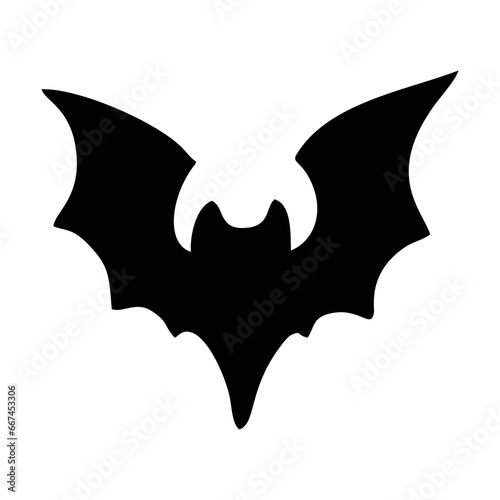 Silhouette Bat. Scary Bat Halloween. Spooky Bat