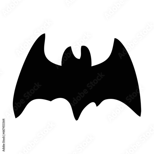 Silhouette Bat. Scary Bat Halloween. Spooky Bat