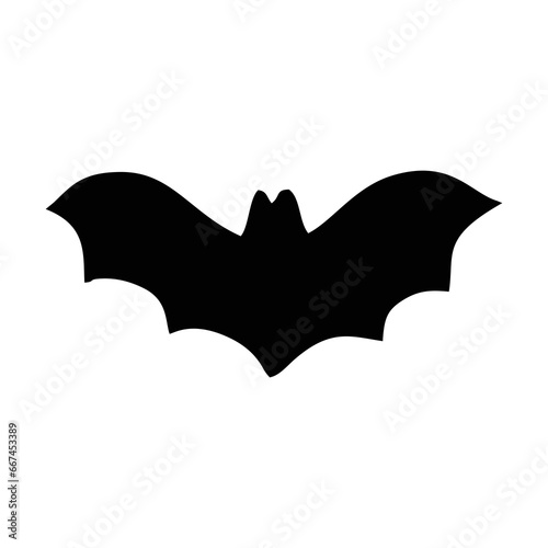Silhouette Bat. Scary Bat Halloween. Spooky Bat
