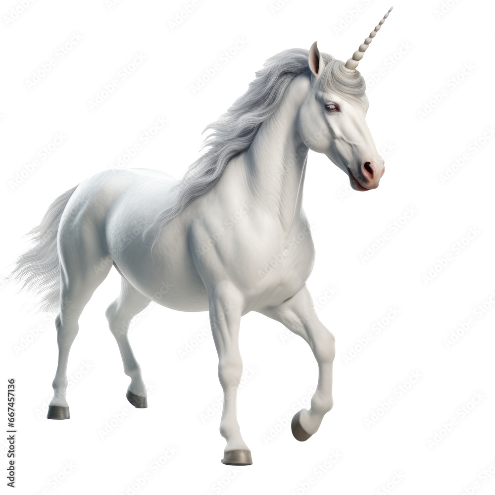 hyper realistic 3d render of unicorn only on transparent background hyper realistic 3d render of unicorn only on transparent background