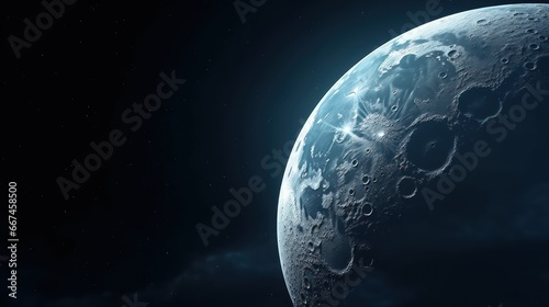 High quality moon surface with copy space 