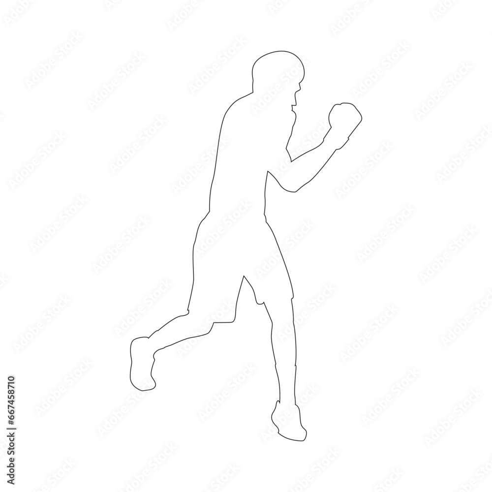 boxing sport person icon vector boxing sport person icon vector