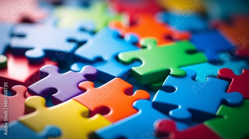 puzzles colorful background