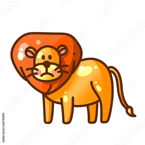 lion cartoon isolated png transparent background