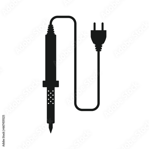 solder iron icon vector