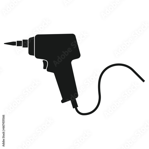 solder iron icon vector