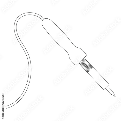solder iron icon vector