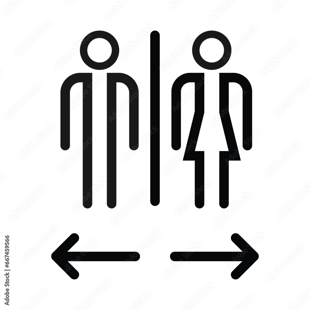 toilet direction icon vector toilet direction icon vector