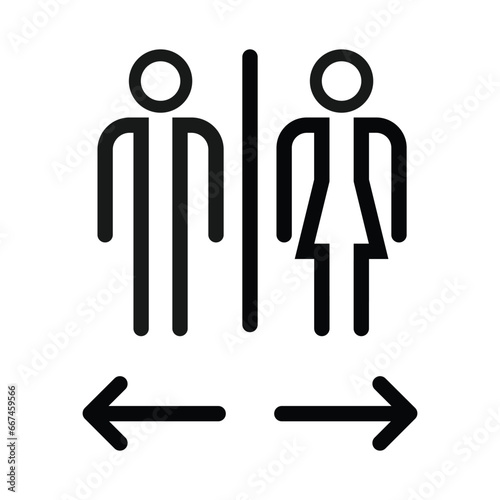 toilet direction icon vector