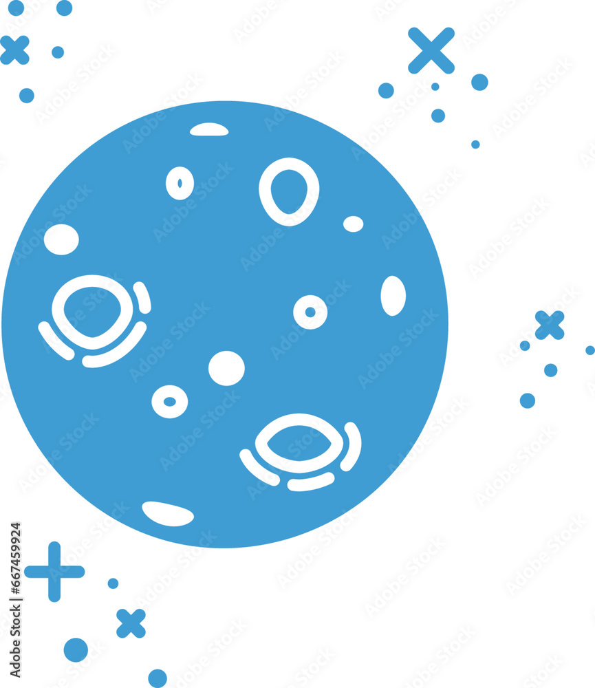Digital png illustration of blue full moon and stars on transparent background Digital png illustration of blue full moon and stars on transparent background