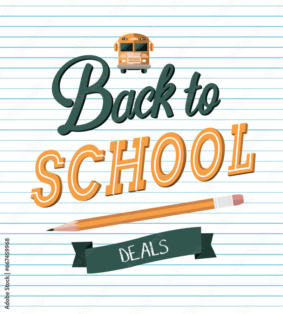 Digital png illustration of back to schooldeals text on lined sheet on transparent background Digital png illustration of back to schooldeals text on lined sheet on transparent background