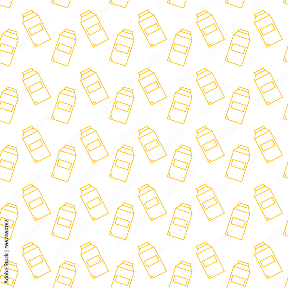 Digital png illustration of rows of yellow milk cartons on transparent background