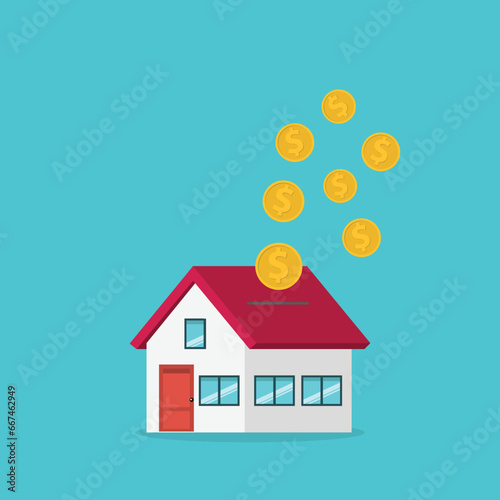 Investment. Investing money in real estate property.