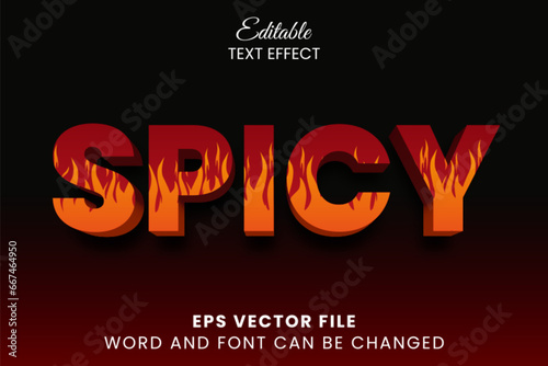 Hot spicy 3d editable vector text effect