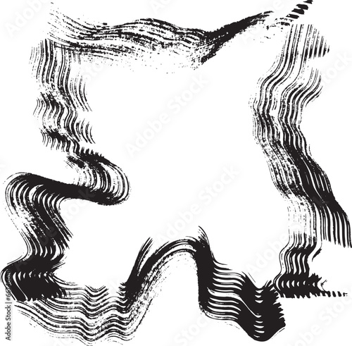 Ink Dry Brush Grunge Free Hand Square Frame