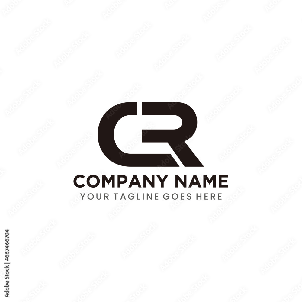 Letter CR initial logo design concept simple vector template EPS Letter CR initial logo design concept simple vector template EPS