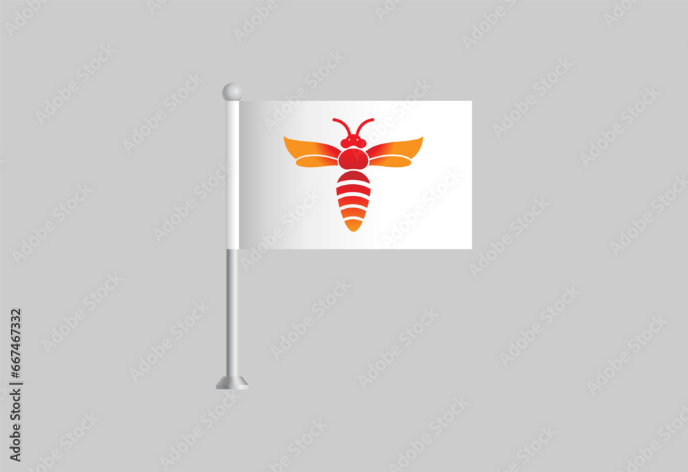 Bee logo design vector. Graphic symbol and Flag pro vector Bee logo design vector. Graphic symbol and Flag pro vector