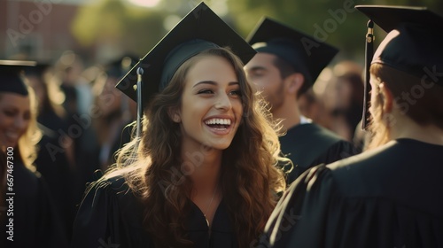 Smiling girl on graduate day  photo