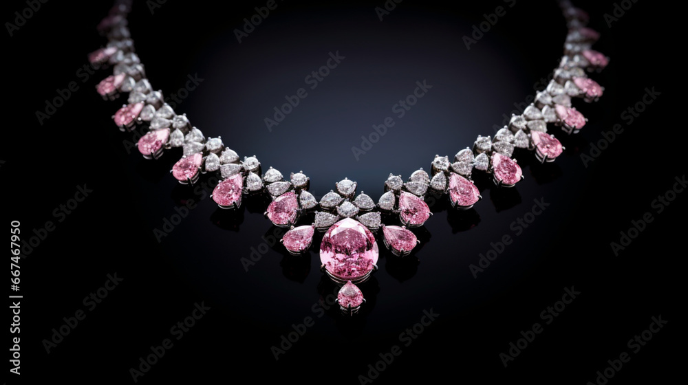 heart shaped necklace on black background heart shaped necklace on black background