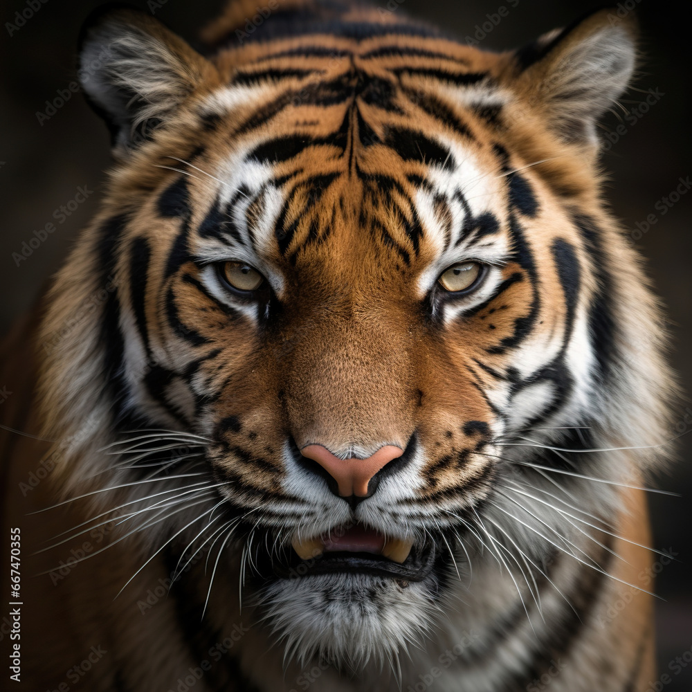 Roaring Majesty: A Close-Up of a Tiger's Face,portrait of a bengal tiger,portrait of a tiger Roaring Majesty: A Close-Up of a Tiger's Face,portrait of a bengal tiger,portrait of a tiger