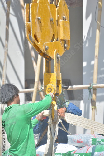 worker with crane
