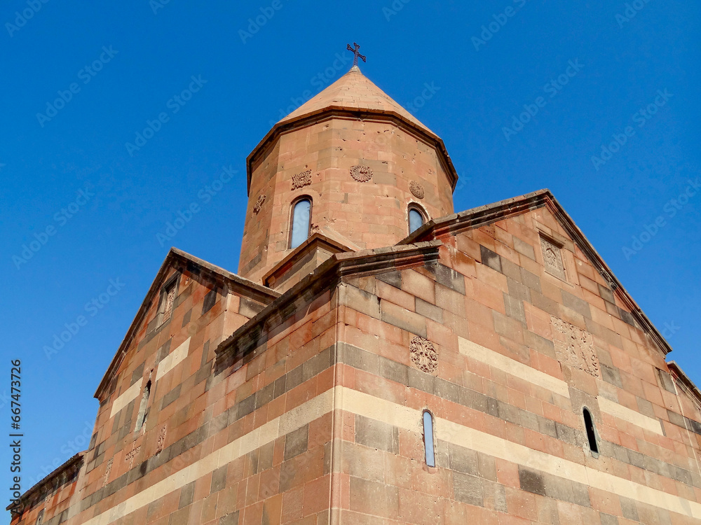Low angle view of Khor Virap monastery Low angle view of Khor Virap monastery