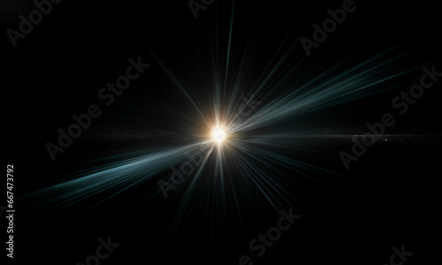 Fototapeta Naklejka Na Ścianę i Meble -  Beautiful light flares. Glowing streaks on dark background