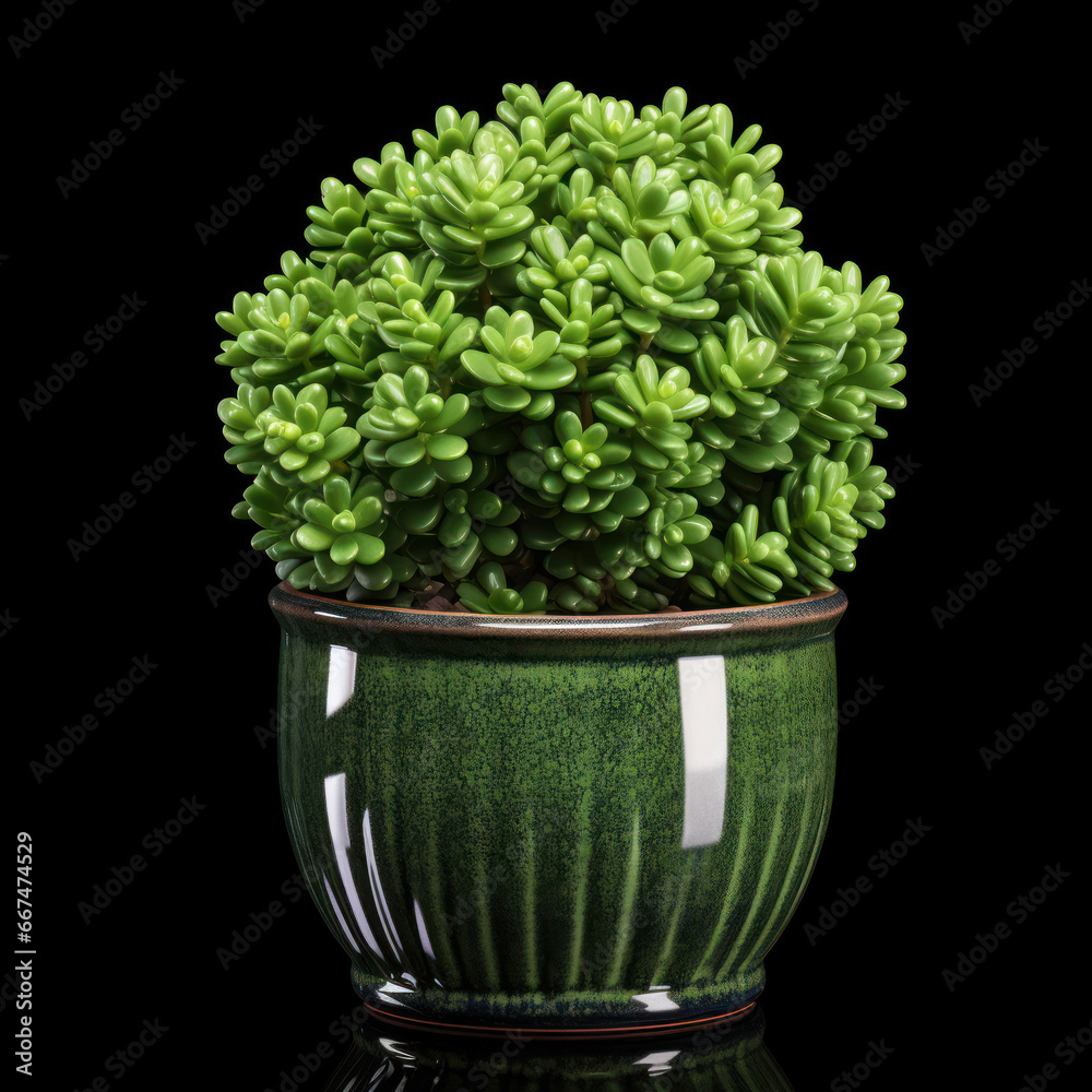 Jade Plant (Crassula ovata) Studio Shot Isolated on Clear Background, Generative AI Jade Plant (Crassula ovata) Studio Shot Isolated on Clear Background, Generative AI