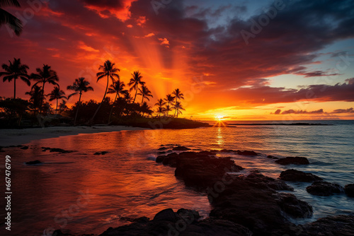 sunset over the sea © Nature creative