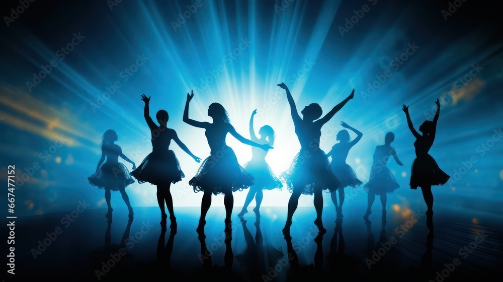 Fototapeta premium Silhouette of Dancers
