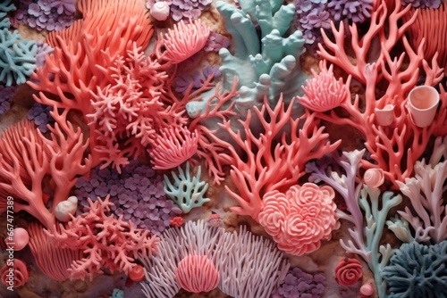 Colorful corals background