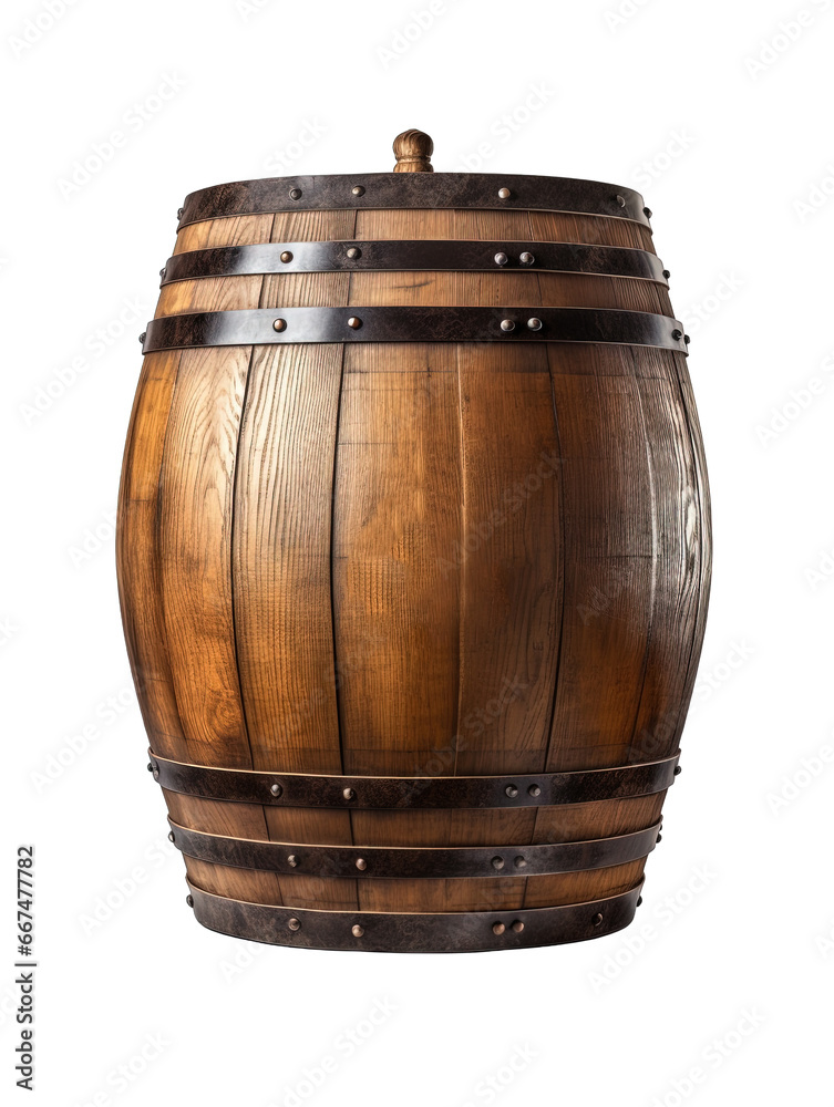 Obraz premium Woodern Barrel Isolated