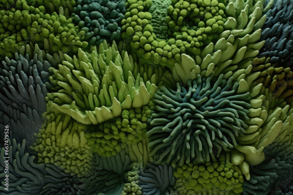 Green corals background Green corals background