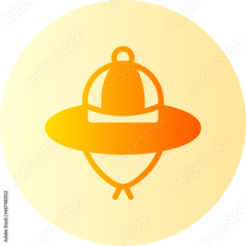 explorer hat gradient icon