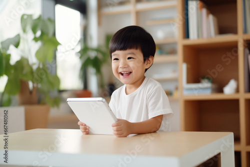 kid using tablet